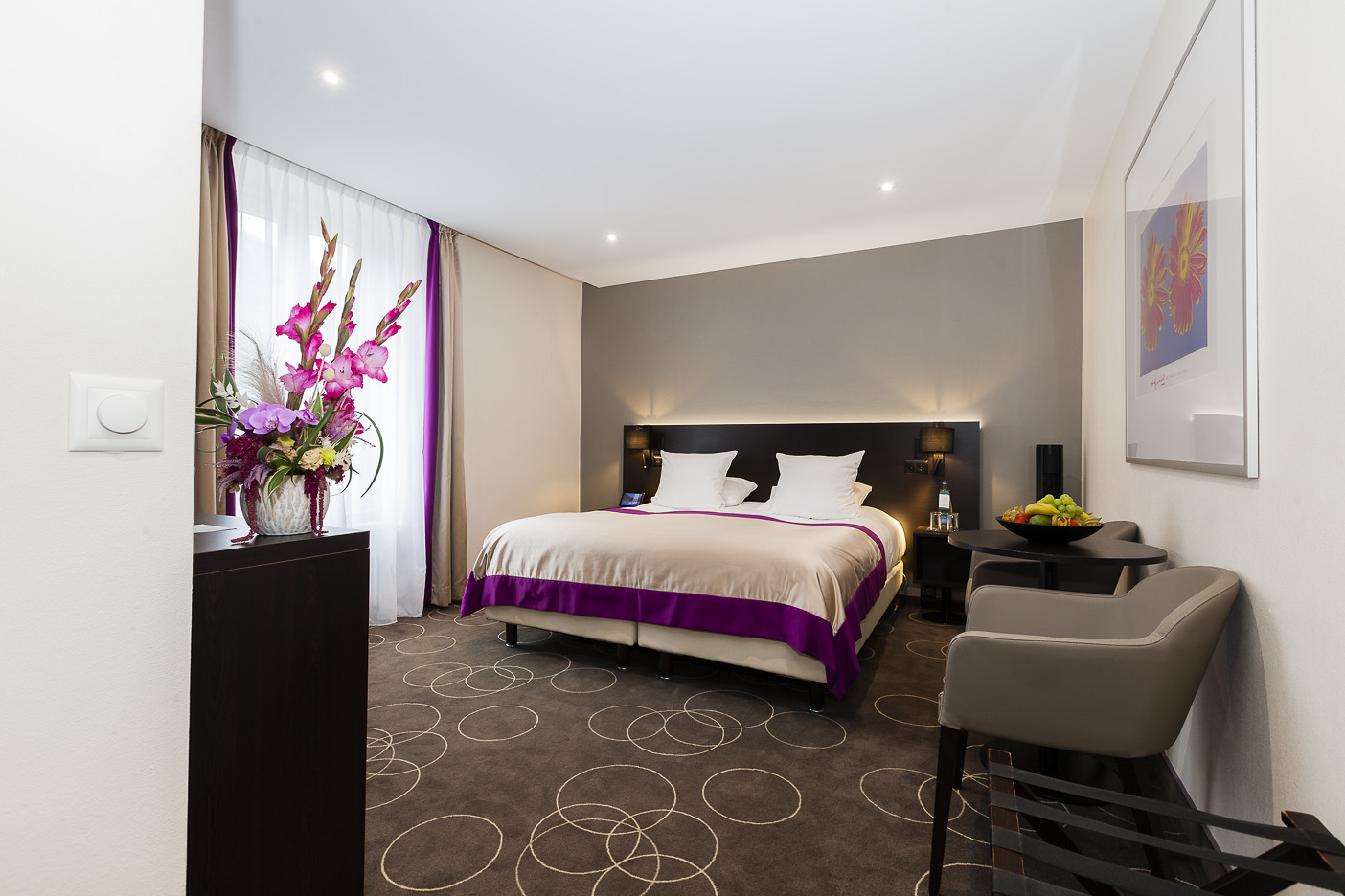 Chambre rénovée hotel Bains de Lavey