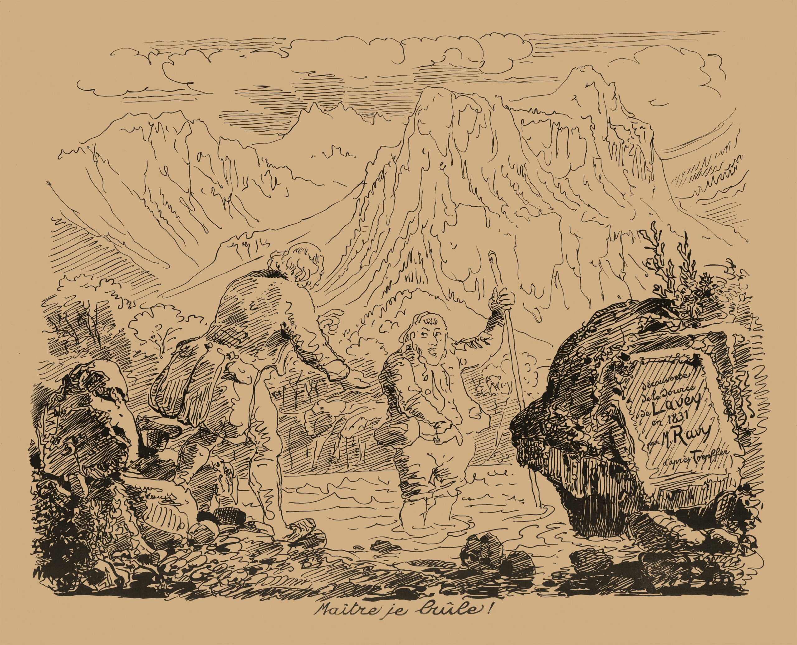 1831-Découverte-de-la-source-eau-chaude-bains-lavey